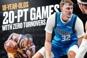 弗拉格19岁之前单场20分0失误 NBA历史上仅两人做到&另一个是科比