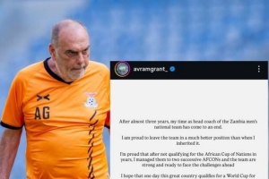 赞比亚主帅格兰特宣布离任，执教3年两次带队晋级非洲杯正赛